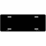 Black Solid Metal Novelty License Plate