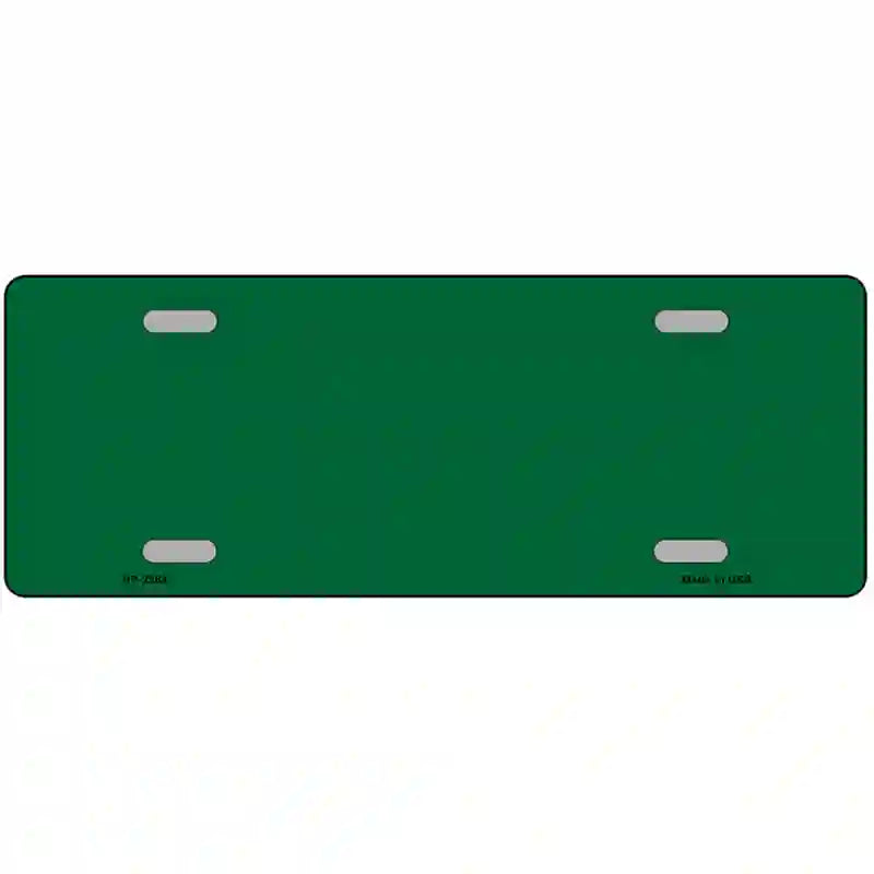 Green Solid Metal Novelty License Plate