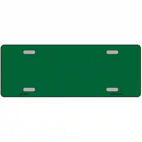 Green Solid Metal Novelty License Plate