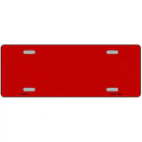 Red Solid Metal Novelty License Plate