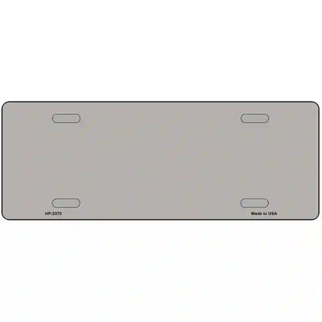 Gray Solid Metal Novelty License Plate