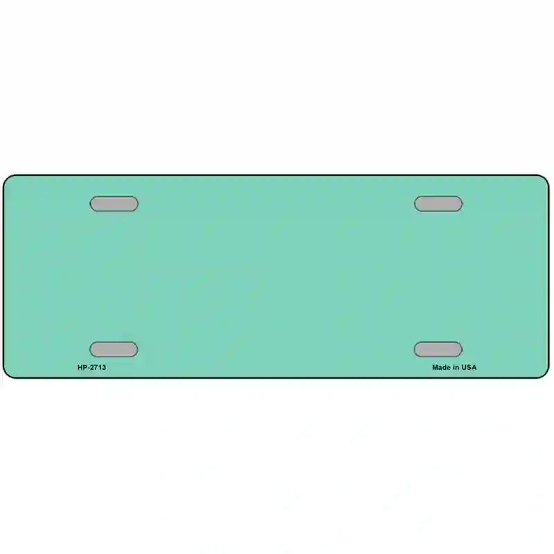 Mint Solid Metal Novelty License Plate