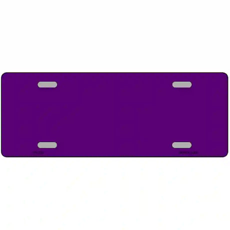 Purple Solid Metal Novelty License Plate