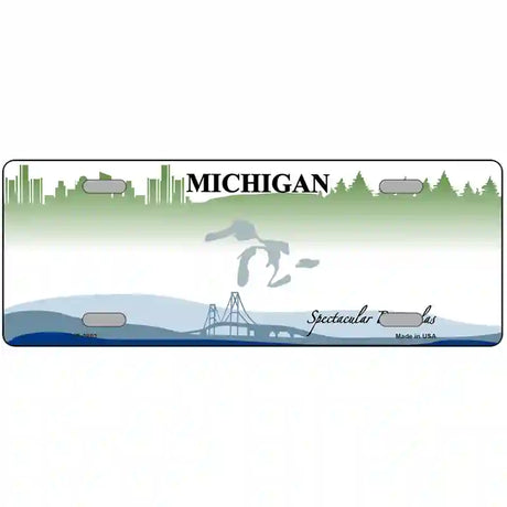 Michigan Novelty State Blank Metal License Plate