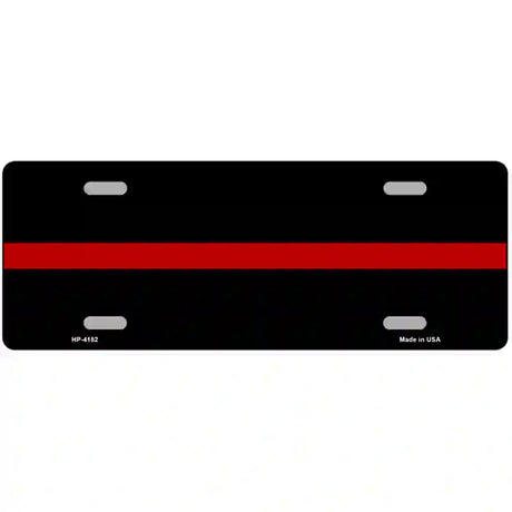 Thin Red Line Fire Metal Novelty License Plate