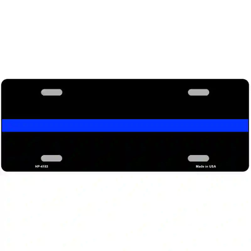 Thin Blue Line Police Metal Novelty License Plate