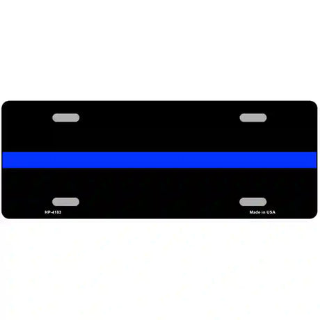 Thin Blue Line Police Metal Novelty License Plate