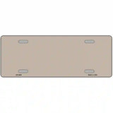 Tan Solid Metal Novelty License Plate