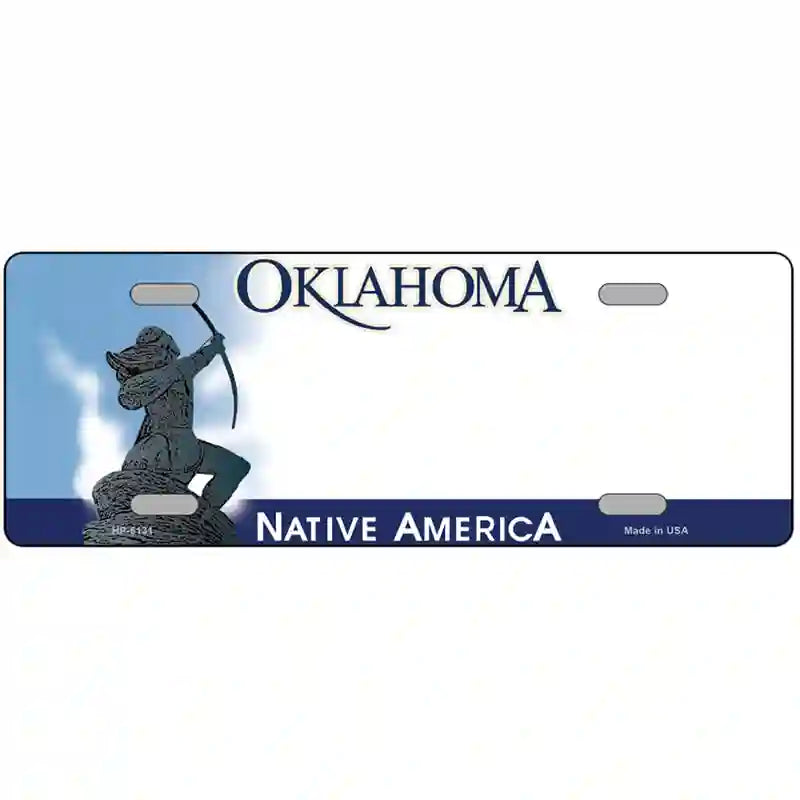 Oklahoma Native America Novelty State Blank Metal License Plate