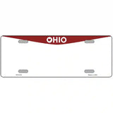 Ohio Red Blank Novelty Metal License Plate