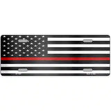 American Flag Thin Red Line Novelty Metal License Plate