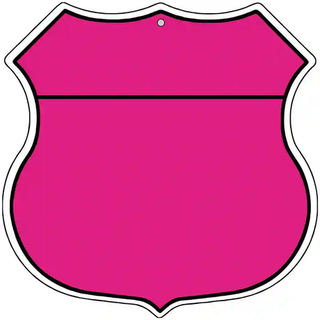 Pink|Black Plain Highway Shield Metal Sign 12" (HS)