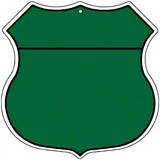 Green|Black Plain Highway Shield Metal Sign 12" (HS)