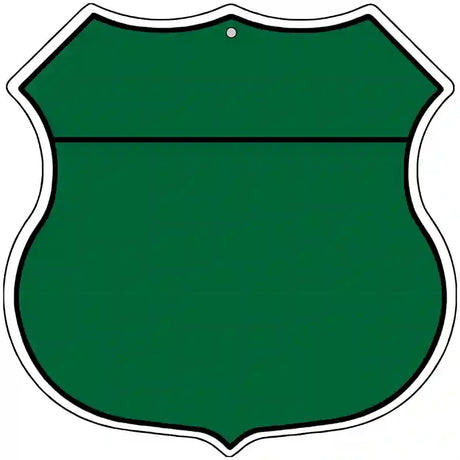 Green|Black Plain Highway Shield Metal Sign 12" (HS)