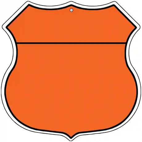 Orange|Black Plain Highway Shield Metal Sign 12" (HS)