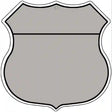 Gray|Black Plain Highway Shield Metal Sign 12" (HS)