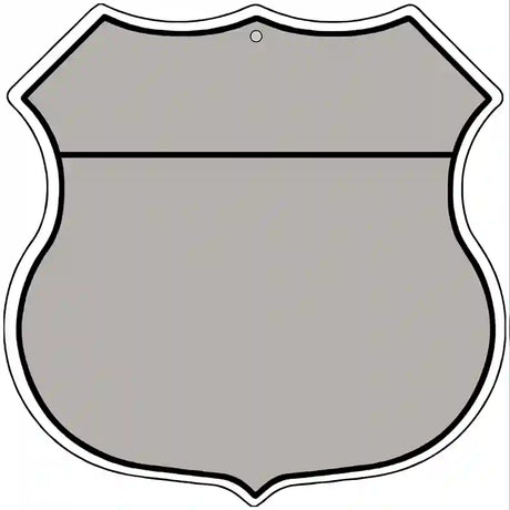 Gray|Black Plain Highway Shield Metal Sign 12" (HS)