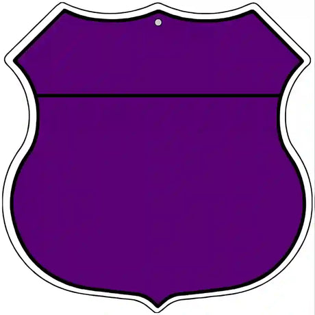 Purple|Black Plain Highway Shield Metal Sign 12" (HS)