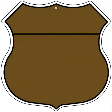 Brown|Black Plain Highway Shield Metal Sign 12" (HS)