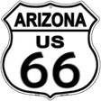 Arizona Route 66 Highway Shield Metal Sign 12" (HS)