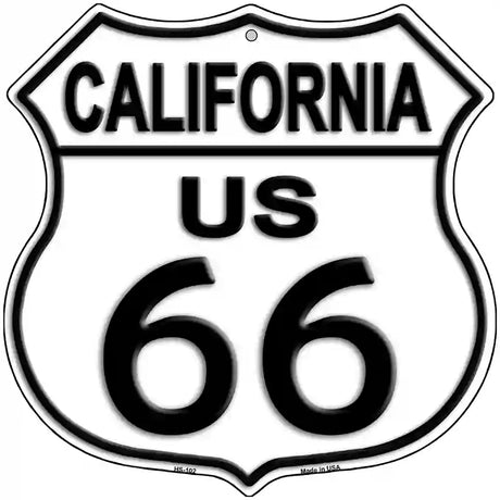 California Route 66 Highway Shield Metal Sign 12" (HS)