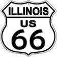 Illinois Route 66 Highway Shield Metal Sign 12" (HS)