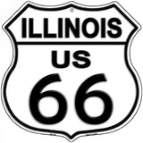 Illinois Route 66 Highway Shield Metal Sign 12" (HS)