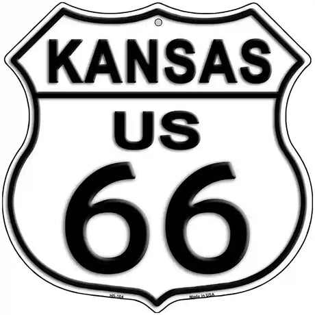 Kansas Route 66 Highway Shield Metal Sign 12" (HS)