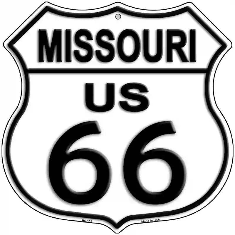 Missouri Route 66 Highway Shield Metal Sign 12" (HS)