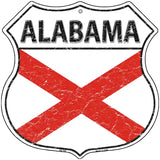 Alabama State Flag Highway Shield Metal Sign 12" (HS)