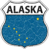 Alaska State Flag Highway Shield Metal Sign 12" (HS)