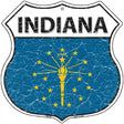 Indiana State Flag Highway Shield Metal Sign 12" (HS)