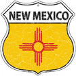 New Mexico State Flag Highway Shield Metal Sign 12" (HS)