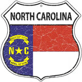 North Carolina State Flag Highway Shield Metal Sign 12" (HS)