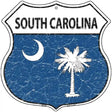 South Carolina State Flag Highway Shield Metal Sign 12" (HS)