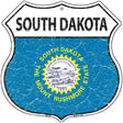 South Dakota State Flag Highway Shield Metal Sign 12" (HS)