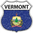 Vermont State Flag Highway Shield Metal Sign 12" (HS)