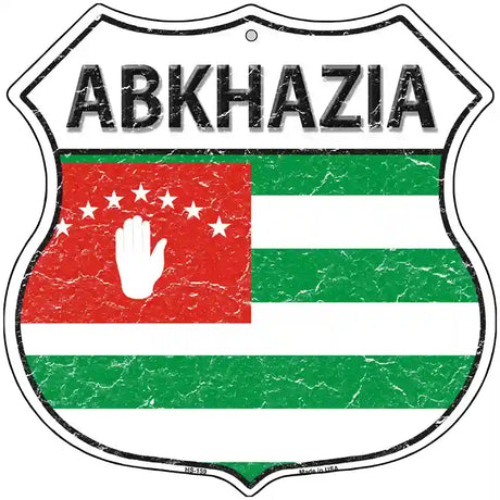 Abkhazia Flag Highway Shield Metal Sign 12" (HS)