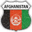 Afghanistan Flag Highway Shield Metal Sign 12" (HS)