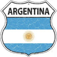 Argentina Flag Highway Shield Metal Sign 12" (HS)