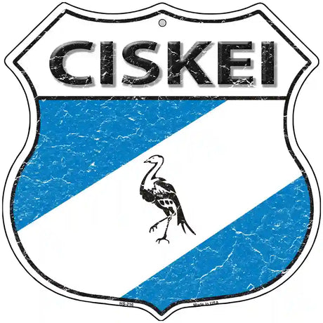 Ciskei Flag Highway Shield Metal Sign 12" (HS)