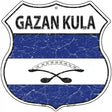 Gazan Kula Flag Highway Shield Metal Sign 12" (HS)