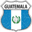 Guatemala Flag Highway Shield Metal Sign 12" (HS)