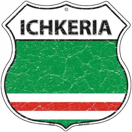 Ichkeria Flag Highway Shield Metal Sign 12" (HS)