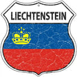 Liechtenstein Flag Highway Shield Metal Sign 12" (HS)