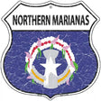 Northern Marianas Flag Highway Shield Metal Sign 12" (HS)