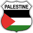 Palestine Flag Highway Shield Metal Sign 12" (HS)