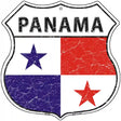 Panama Flag Highway Shield Metal Sign 12" (HS)