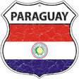 Paraguay Flag Highway Shield Metal Sign 12" (HS)