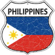 Philippines Flag Highway Shield Metal Sign 12" (HS)